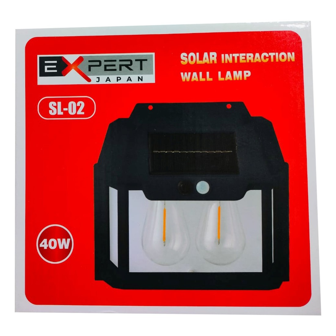 Expert 2 LED Solar Interaction Wall Lamp SL-02 Black 800lm