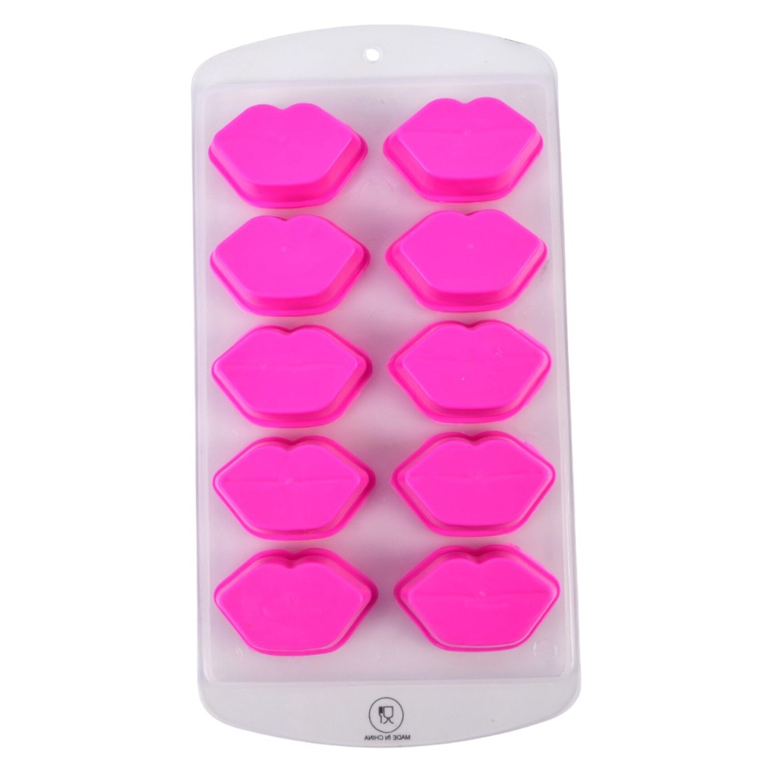 PP and TPR 10 Section Lip Shape Ice Tray