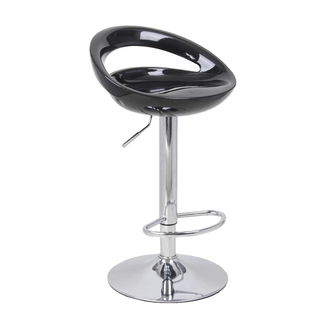 Jeffcoco Furniture PU Leather Adjustable High Bar Chair,Counter Guest Chair(Black 1 Pc)