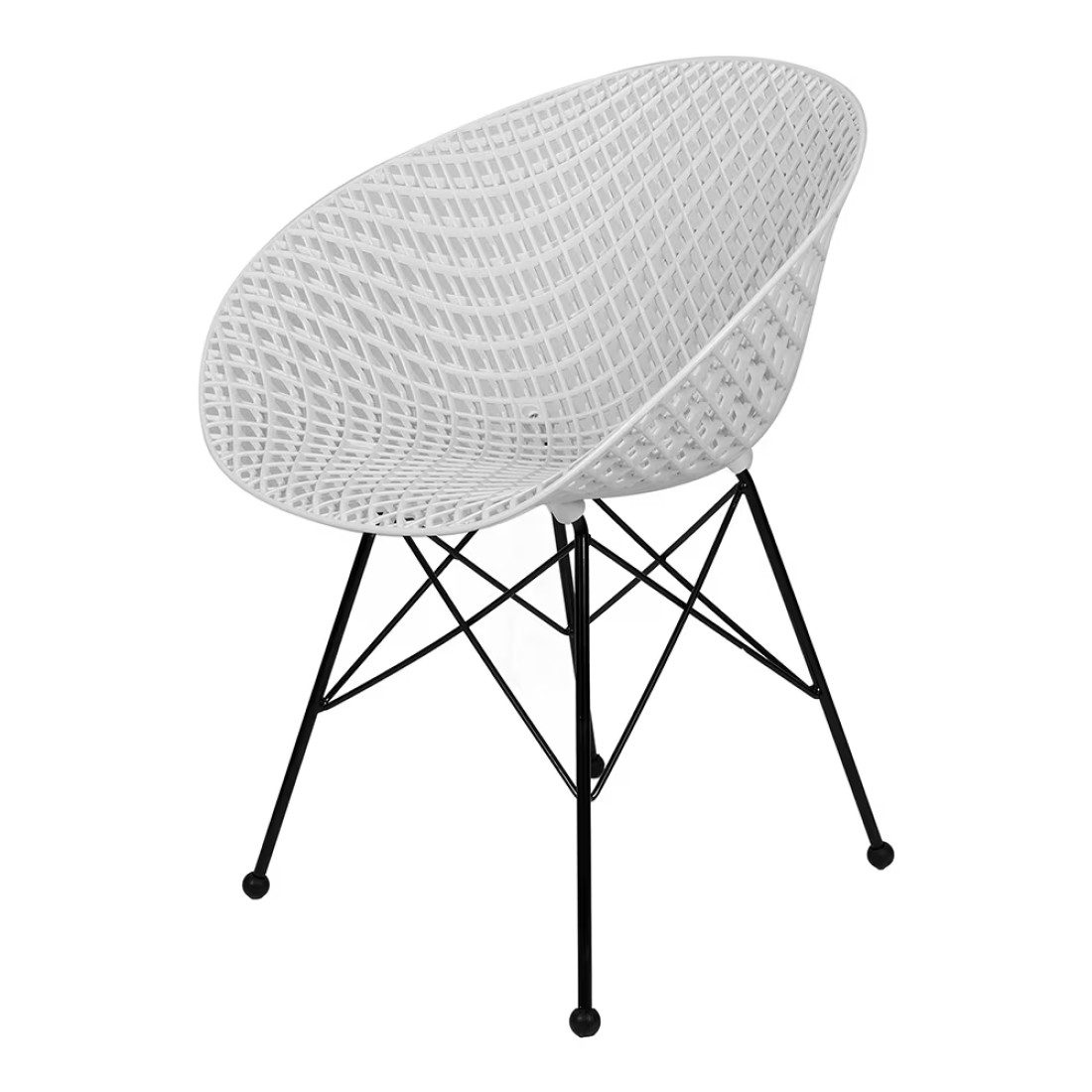 Jeffcoco Furniture industrial stylel Chair Modern Design Dining Chair For Home,Restaurant,Office Desk Reading,Coffee Shop,Indoor Outdoor Chair (White)