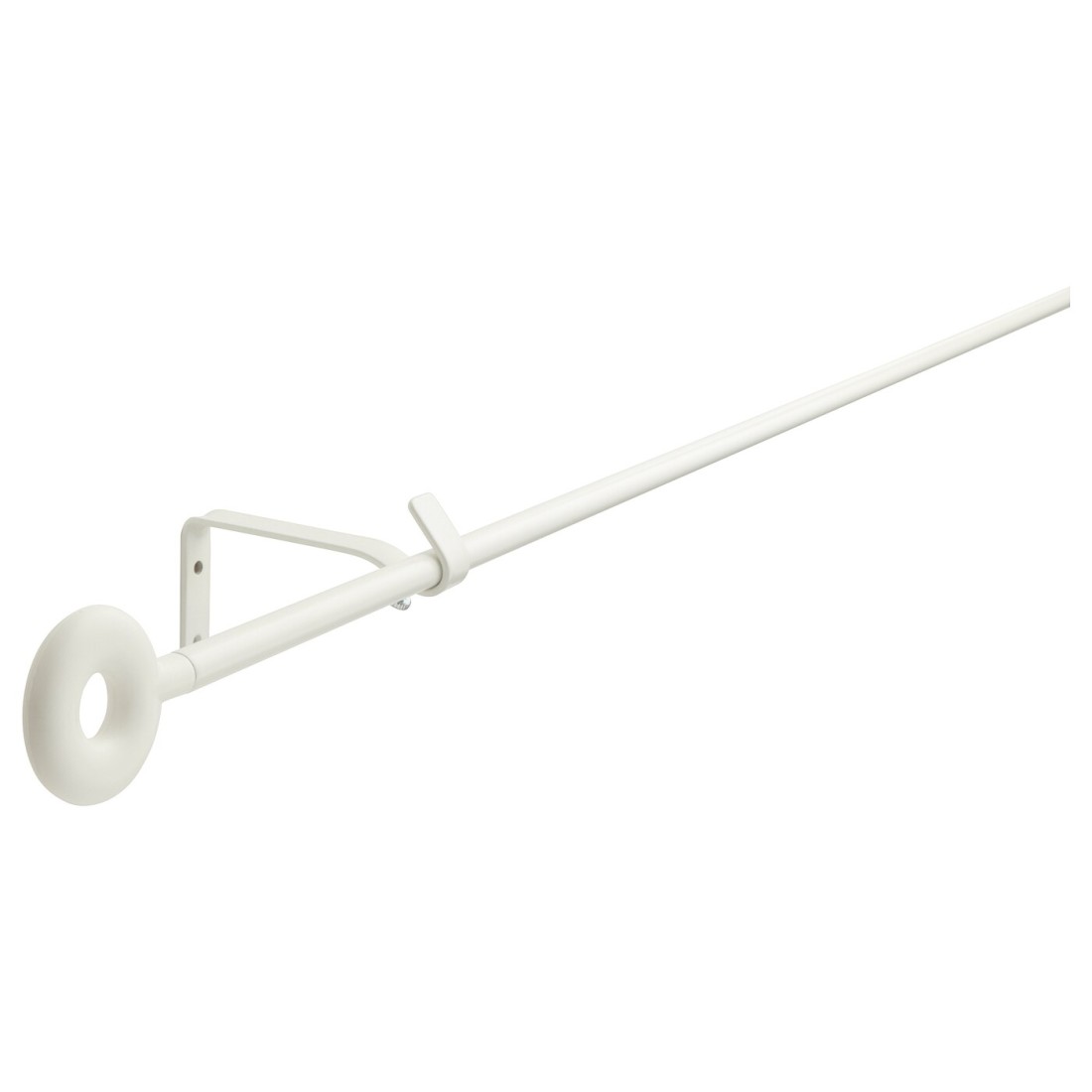 Curtain Rod Set White 140 Cm