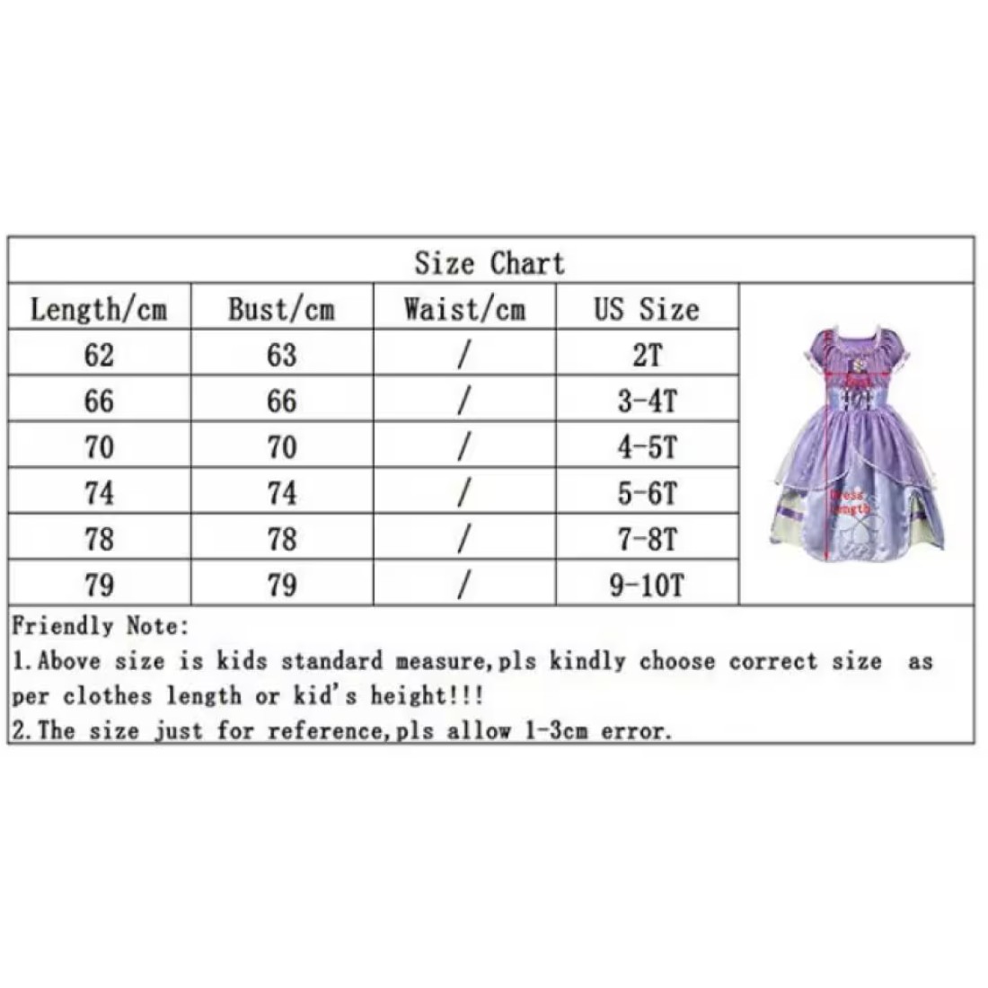Aiwanto Princess Summer Dresses Girls Costume Dress for Girl's Party Cosplay Clothes(110ccm)