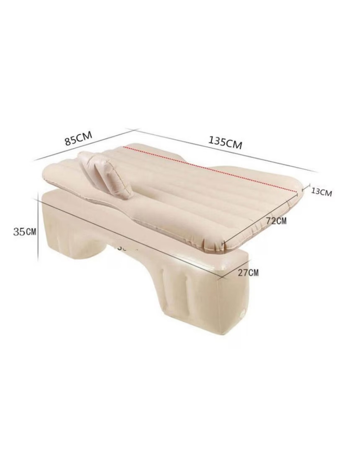 Inflatable Car Air Mattress Blow Up Portable Back Seat Camping Cushion Bed Home Air Mattress Car Travel with Air Pump
