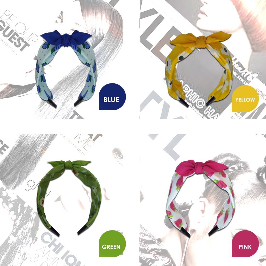 Aiwanto Hair Band for Girl's Yellow Head Band Party Office Cute Hair Clips