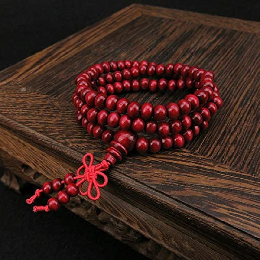 Aiwanto 6mm Natural Sandalwood Wooden Prayer Beads Bead Bracelet Jewelry