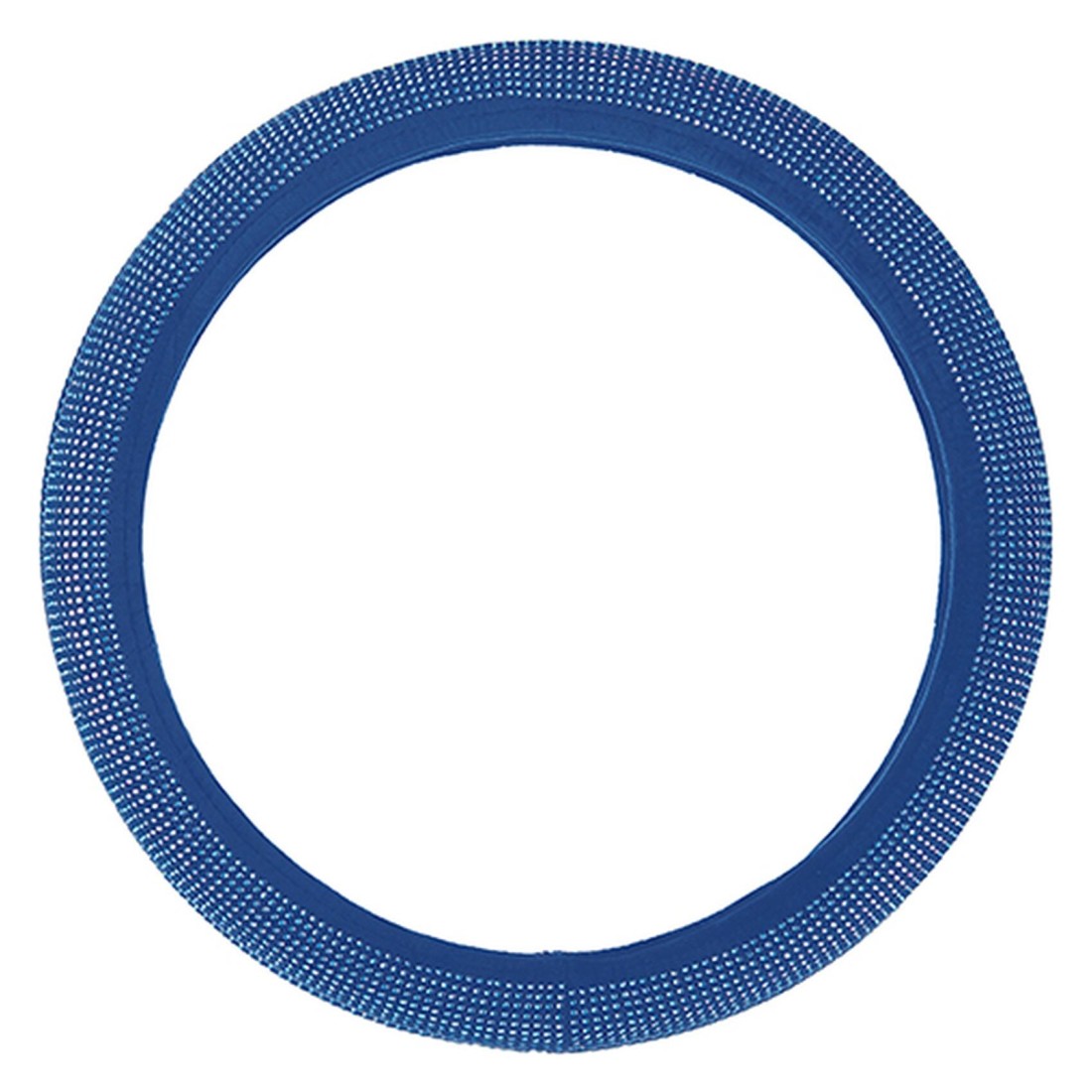 Fabric Rhinestone Decorated Steering Wheel Cover Blue
