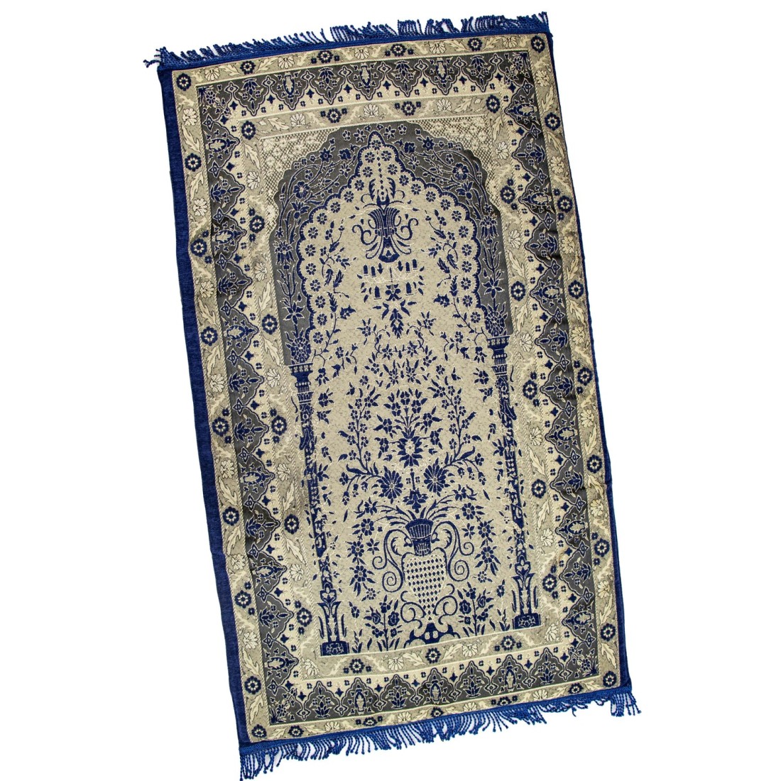 Thick Comfortable Medical Memory Foam Prayer Rug for Kneeling and Sujud Dark Blue