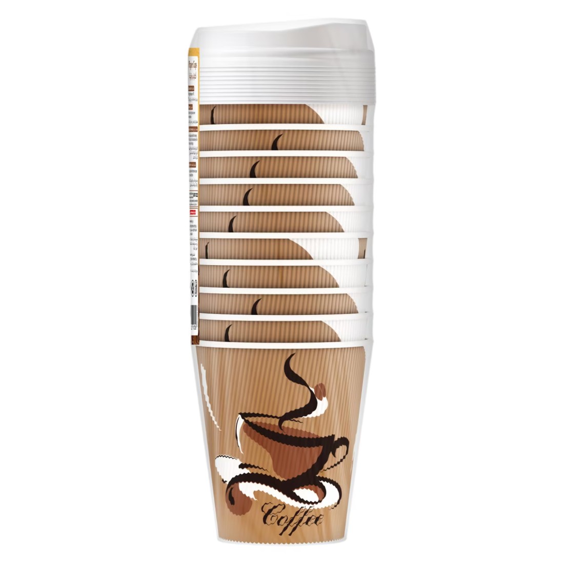 Carrefour Ruffles Paper Cups with Lid 354ml 10 PCS