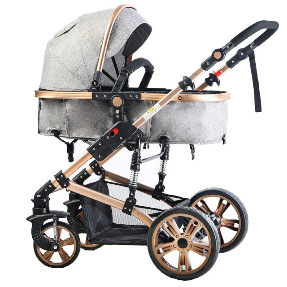 Teknum 3 in 1 stroller - Grey + Sunveno Diaper Bag - Grey + Hooks