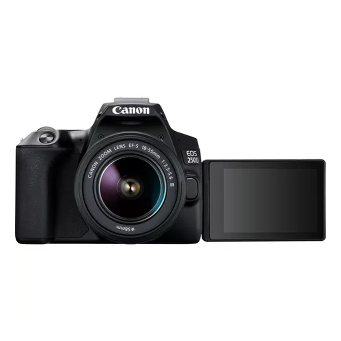 كانون كاميرا SLR EOS 250D مع عدسة EF-S 18-55 ملم و EF 75-300 مم - أسود-