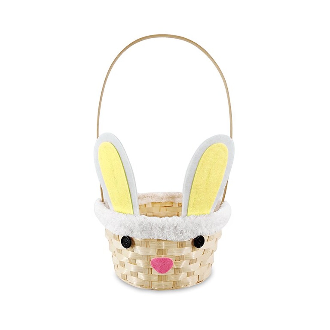 Easter Bamboo Bunny Basket 23cm Assorted