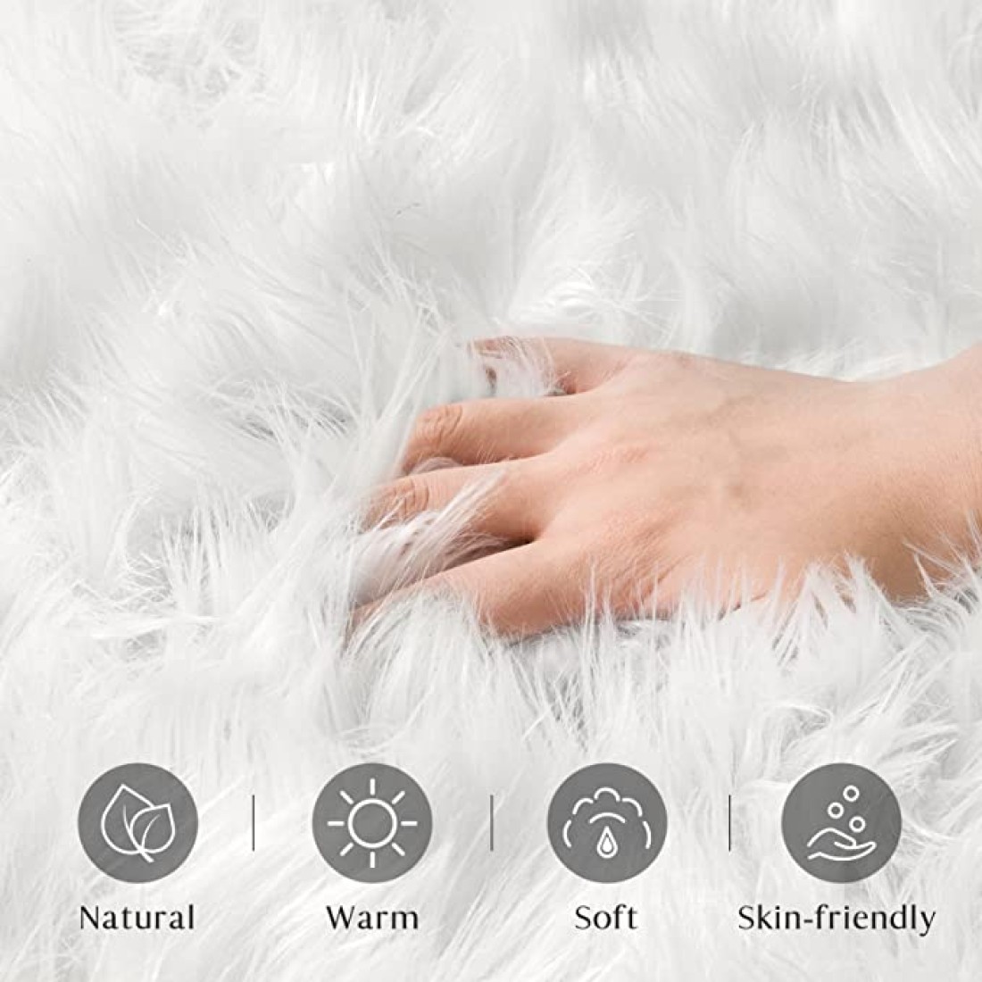 Super Soft Rabbit Fur Living Room Carpet Can Be Use As Area Rug Also With Anti Slip Bottom (Size 60×150CM)