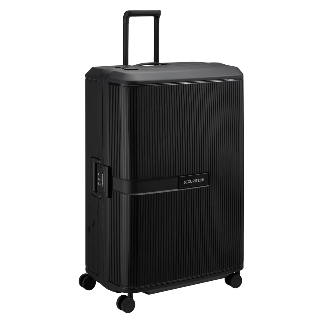 Delsey Paris Securitech Stone 4 Double Wheels Luggage Hard Trolley Black 82cm