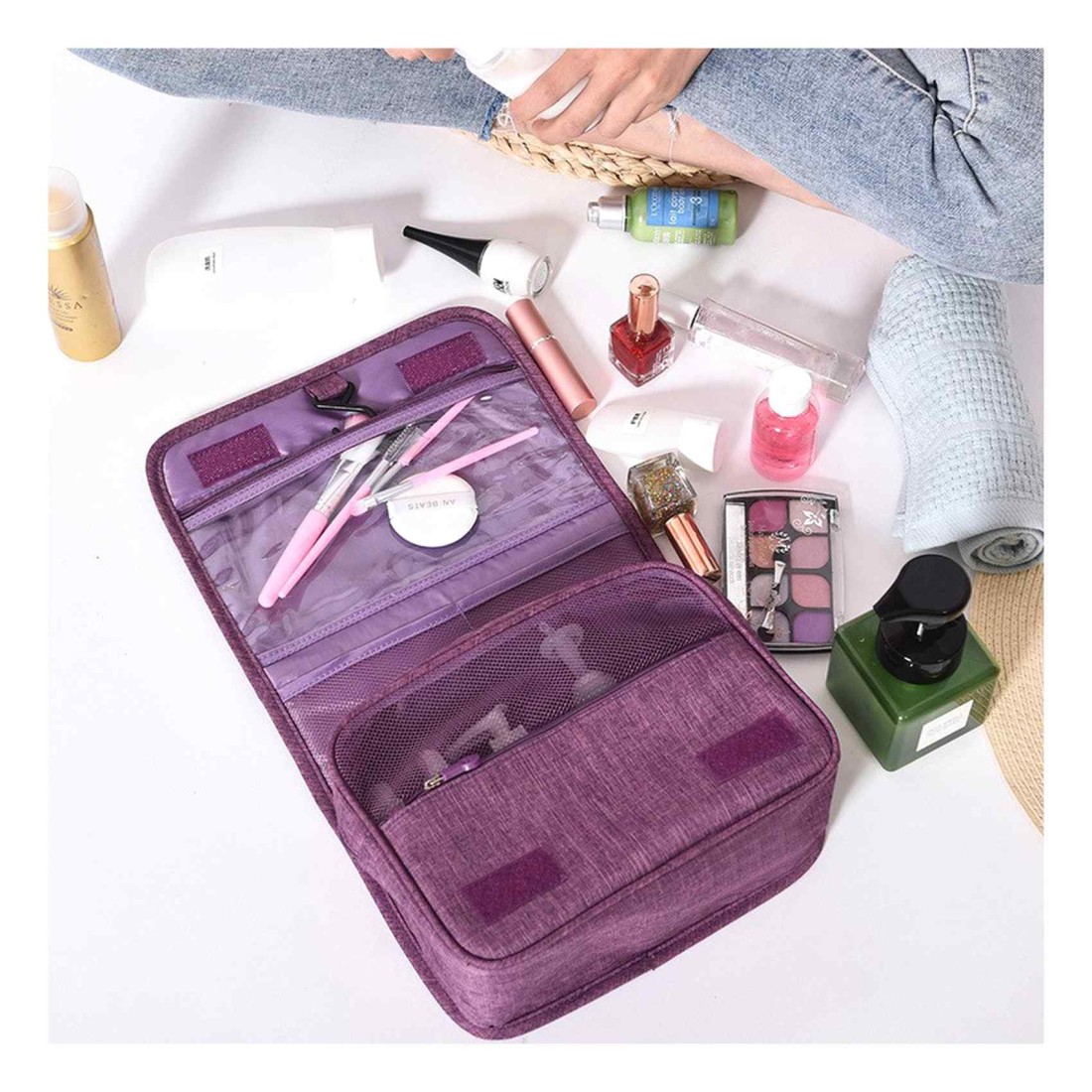 Toiletry Bag Purple 25x20cm