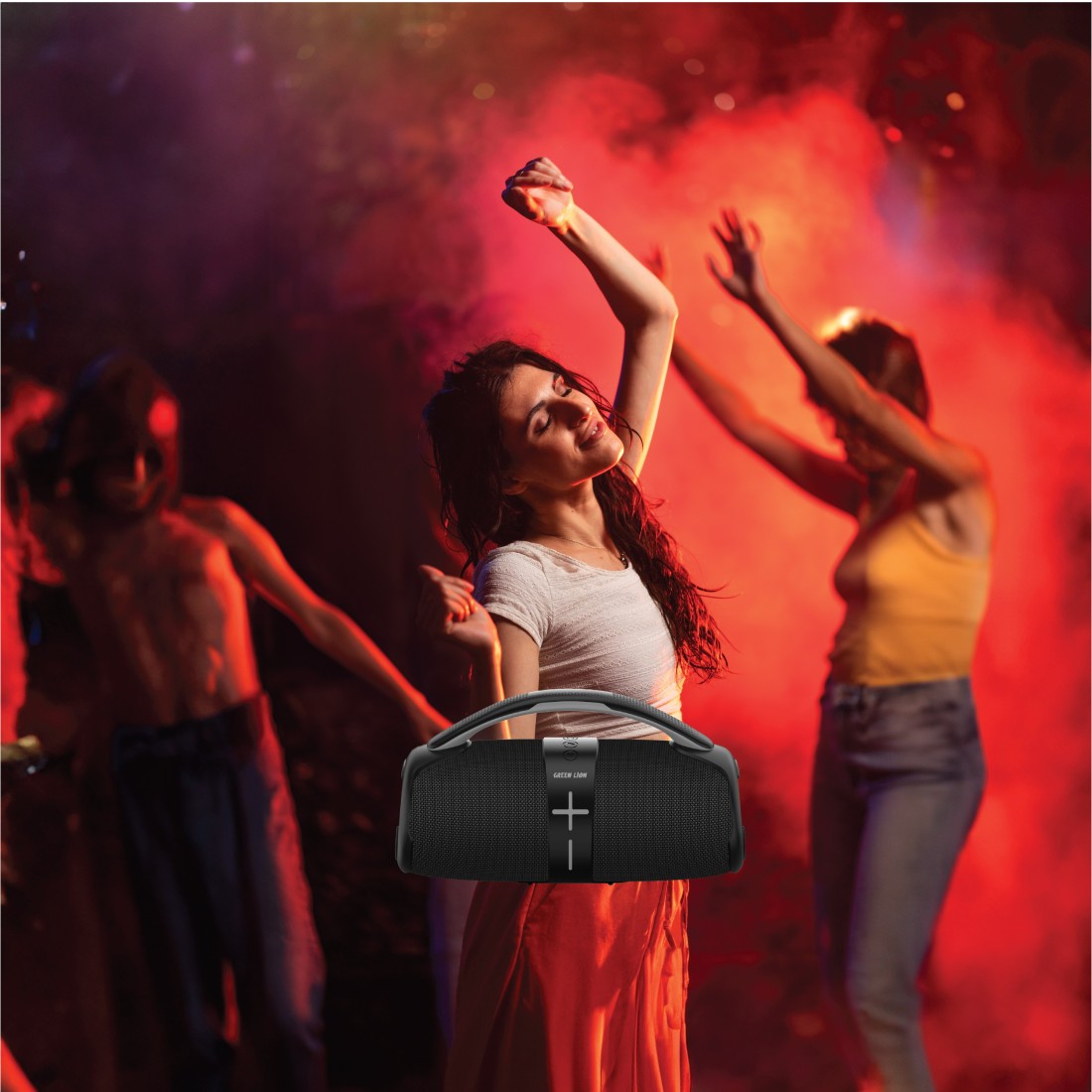 سماعة بورودو جرين لاين Parma Pro اللاسلكية، إضاءة RGB، مقاومة للماء IPX6، بطارية 4000mAh، 6-7 ساعات وقت تشغيل، مسافة Bluetooth 10م، شحن Type-C، شاشة رقمية - رمادي
