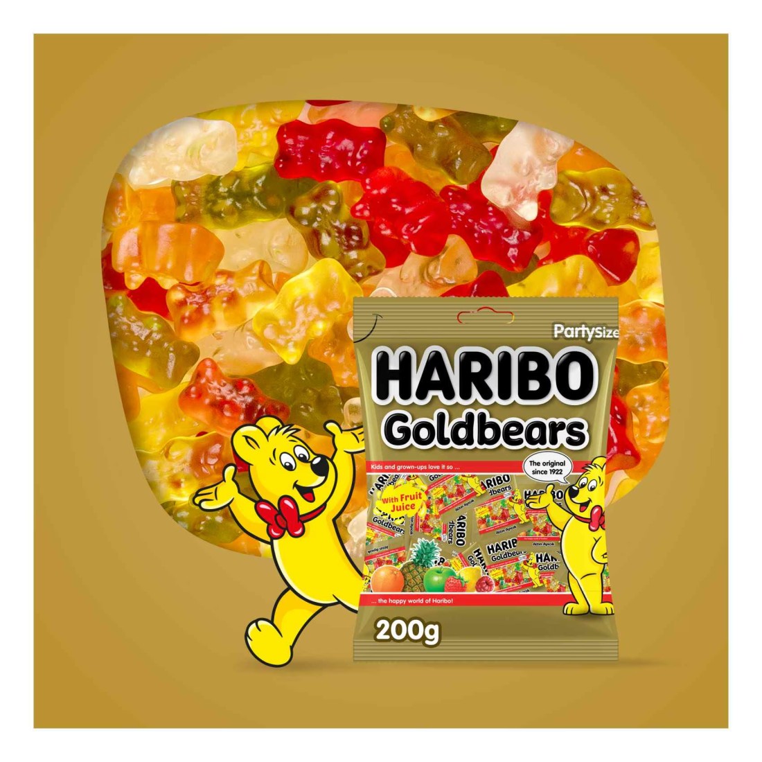 Haribo Mini Gold Bears Maxi Bag Candy, 200g