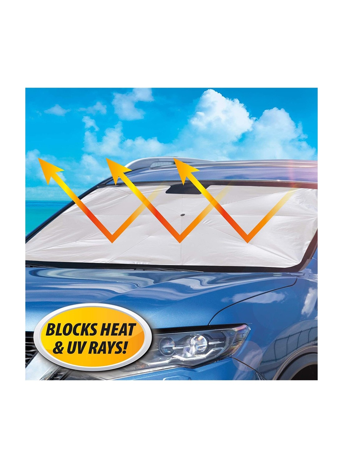 Car Windshield Sun Shade Umbrella Foldable Car Umbrella Sunshade Cover UV Block Car Front Window Heat Insulation Protection for Auto Windshield Covers Trucks Cars Large