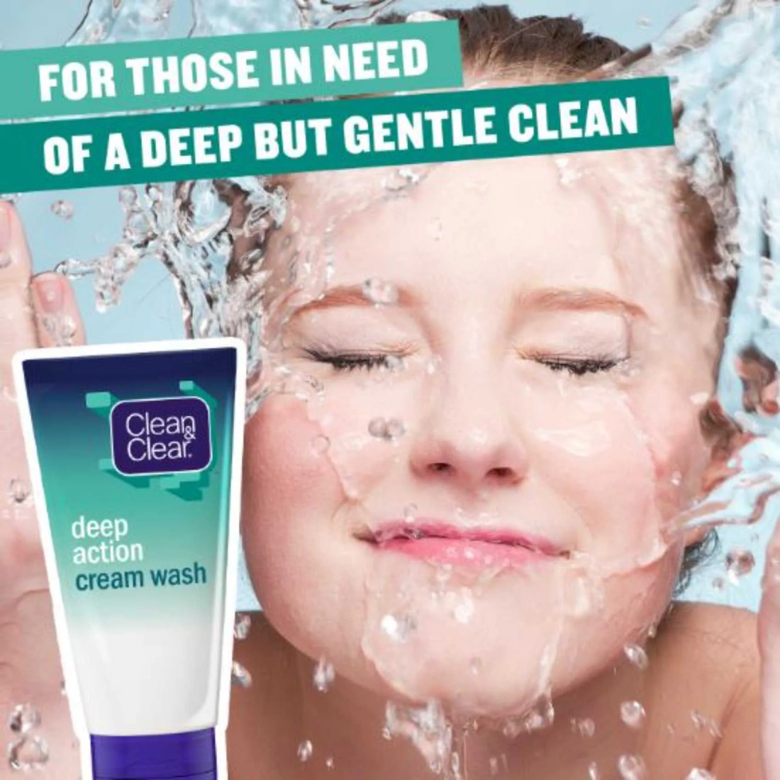 Clean and Clear Face Cream Wash Deep Action 150ml