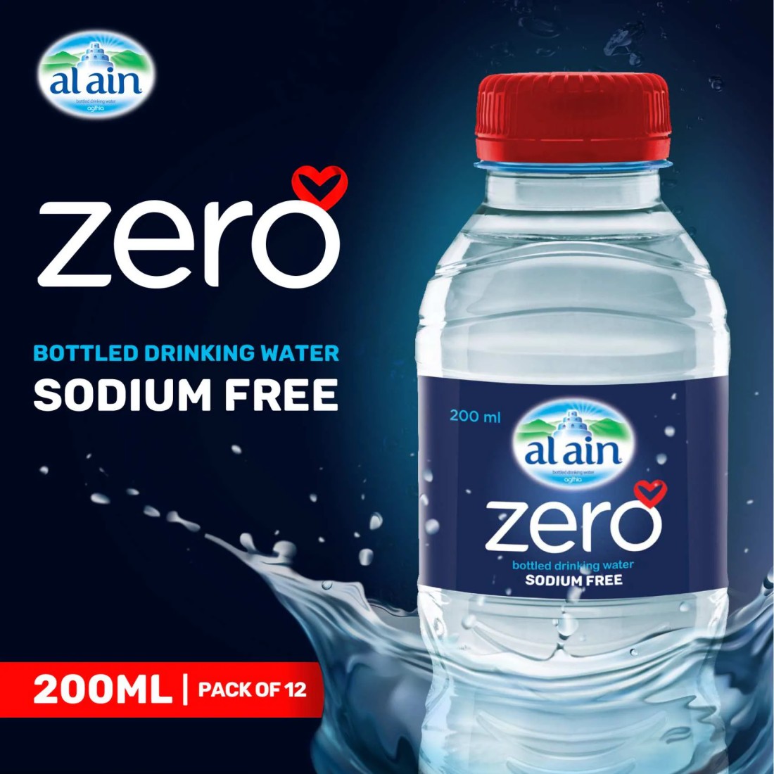 Al Ain Zero Sodium Free Drinking Water 200ml