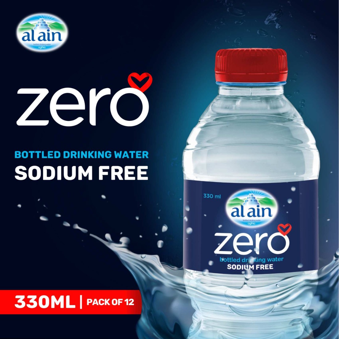 Al Ain Zero Sodium Free Drinking Water 330ml