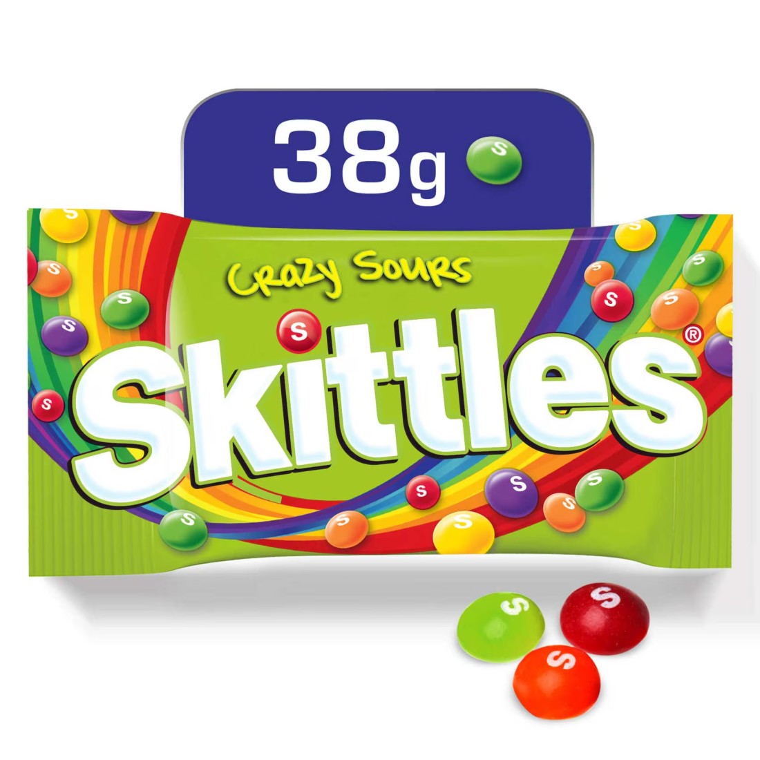 Skittles Crazy Sours Candy, 38g