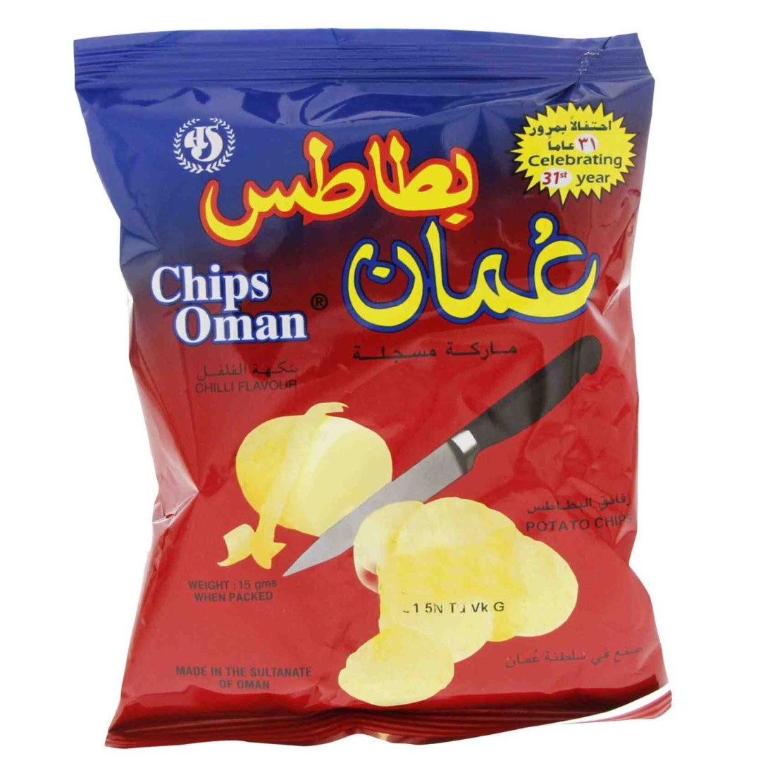 شيبس عمان 15 غرام حزمة من 25