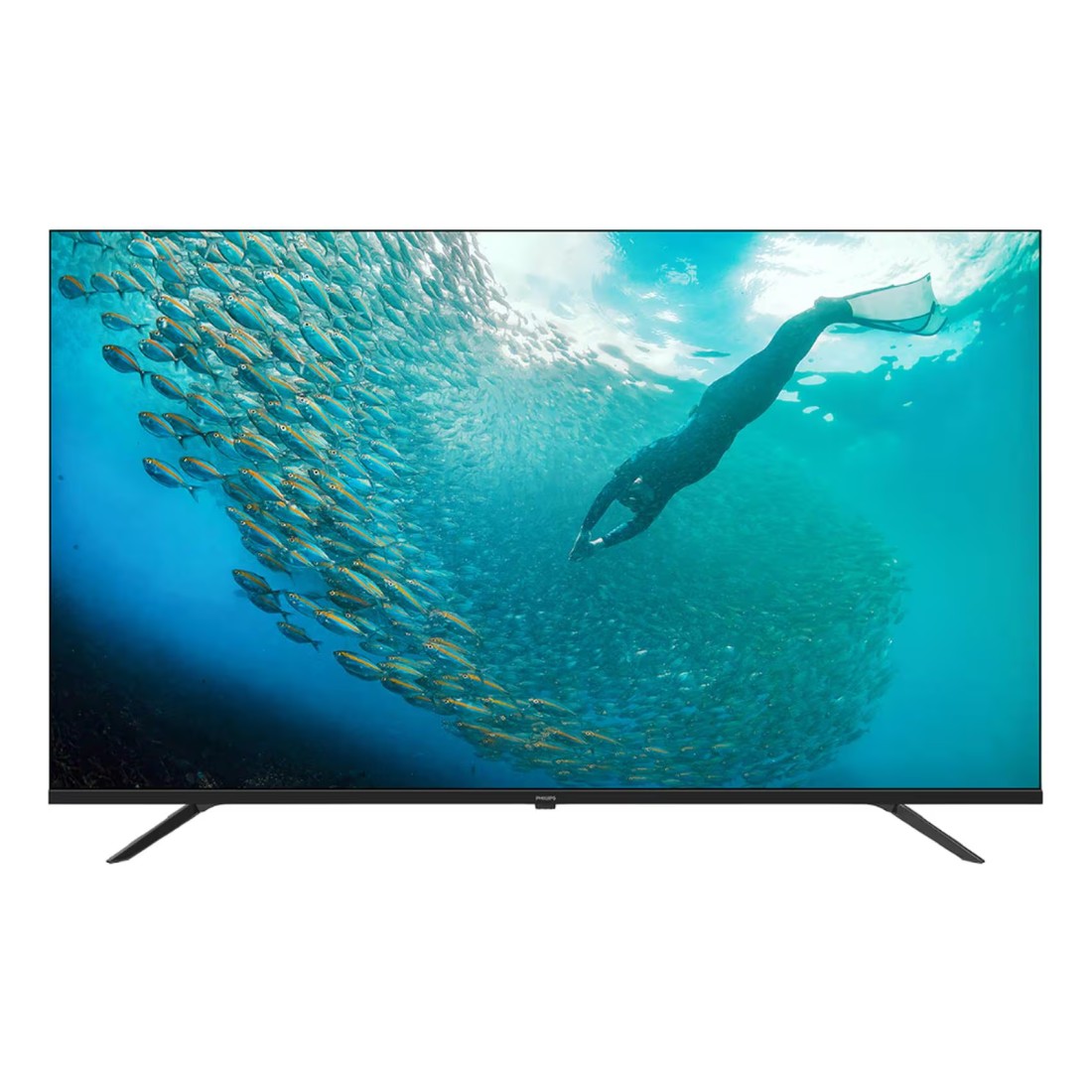 فيليبس 55 بوصة UHD غوغل QLED تلفزيون ذكي 55PUT7129 - أسود