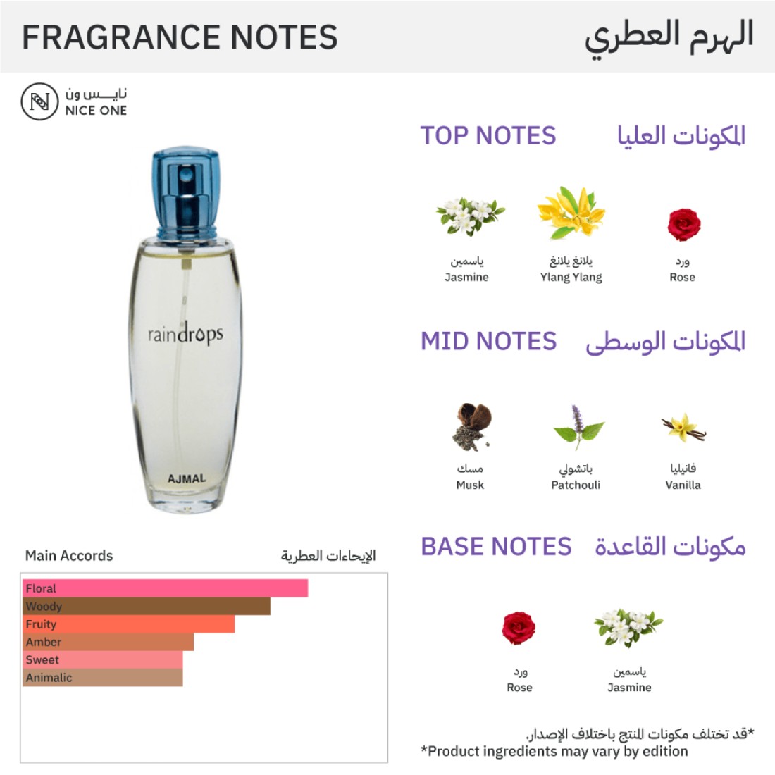 Ajmal Raindrops For Women - Eau De Parfum