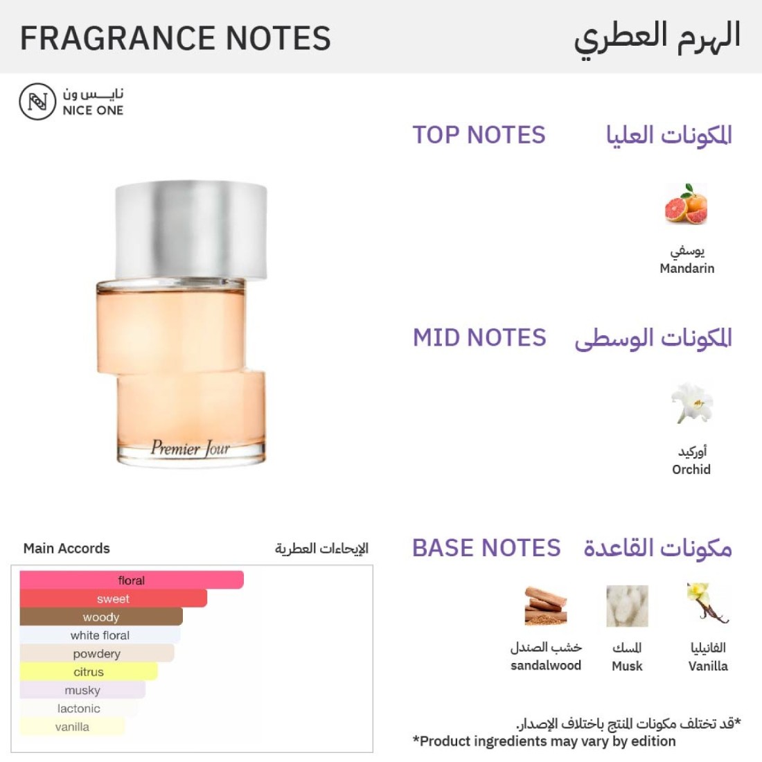 Nina Ricci Premier Jour For Women - 100ml - Eau de Parfum