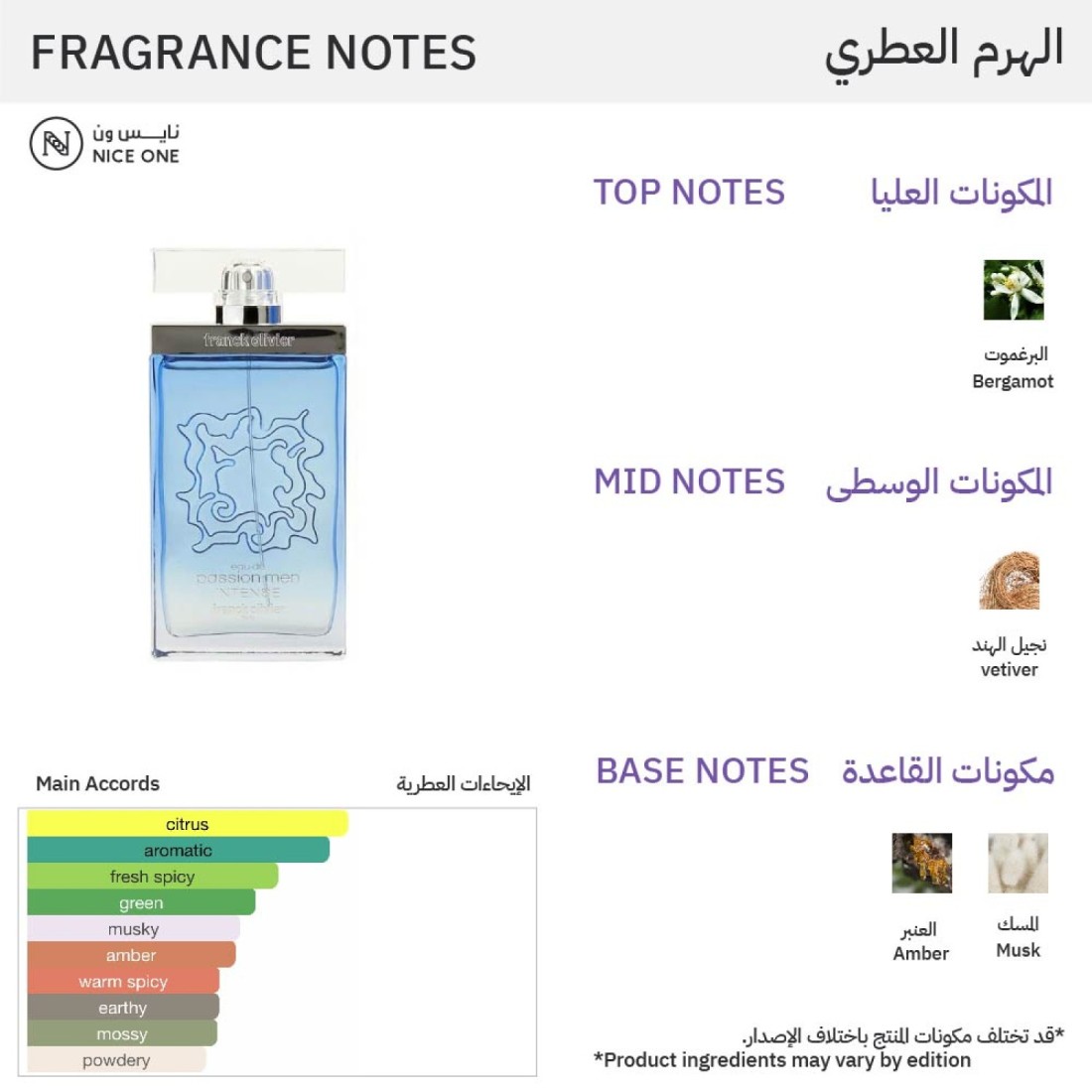 Franck Olivier Eau De Passion Intense For Men - Eau De Parfum
