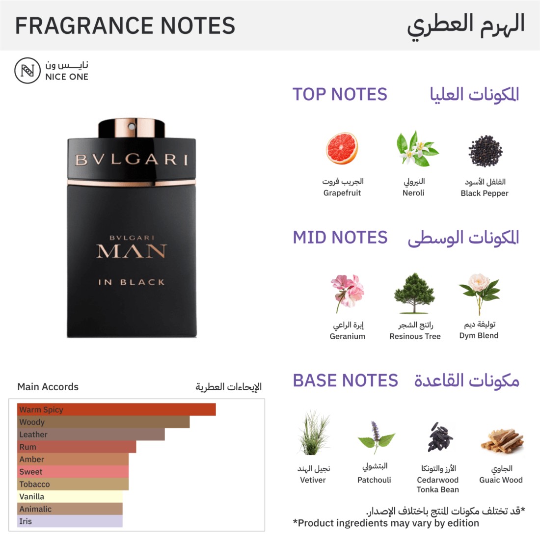 Bvlgari Man in Black For Men - 100ml - Eau de Parfum