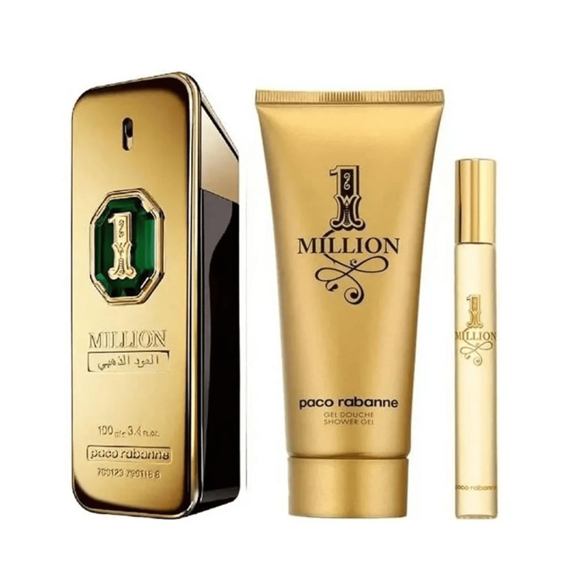 Paco Rabanne 1 Million Golden Oud Set for Men - Parfum Intense - 3 Pieces