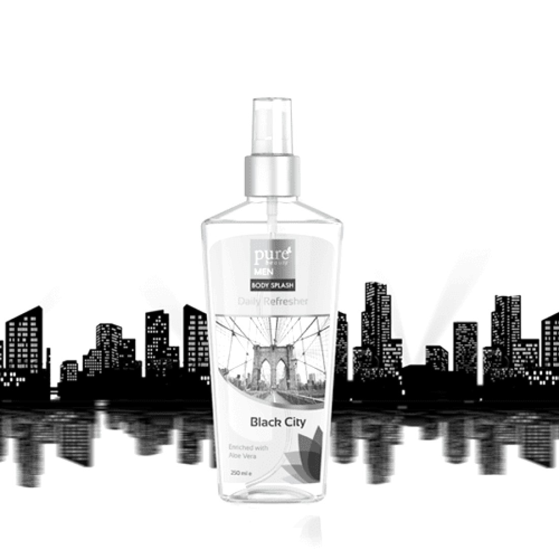 Pure Beauty Men Body Splash Black City - 250ml