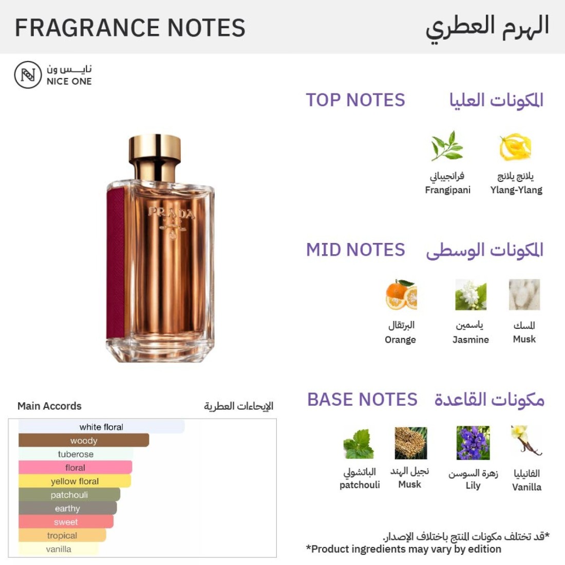 Prada La Femme Prada Intense Milano For Women - 100ml - Eau de Parfum