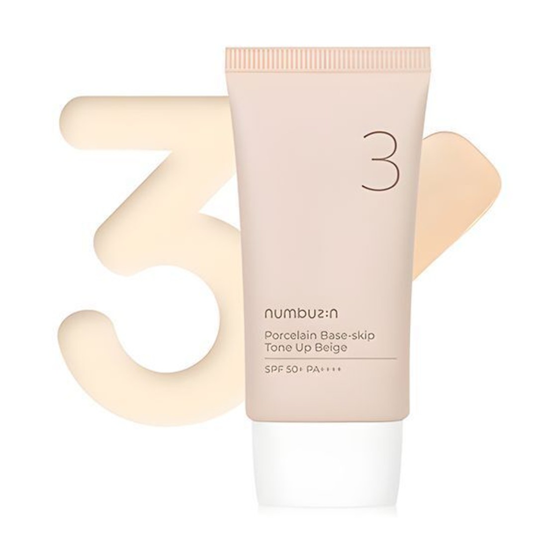 Numbuzin No.3 Porcelain Base-skip Tone Up Beige - 50ml