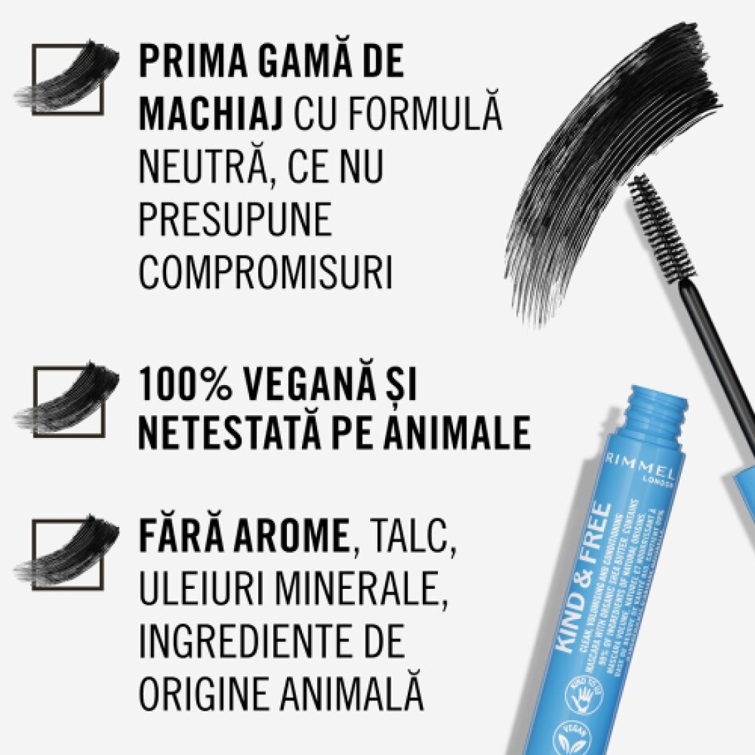 Rimmel London Kind & Free Mascara - 01 Black
