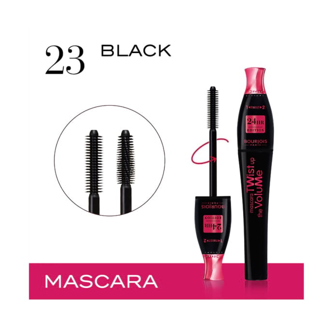 Bourjois Twist Up The Volume 24 HR Edition Mascara - 23 Black