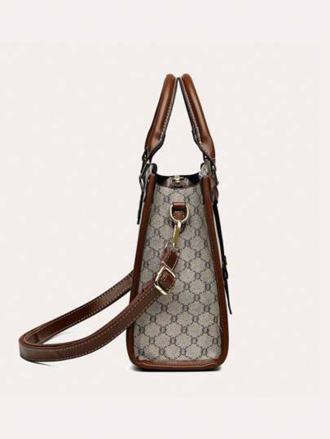 3 Piece Set Floral Pattern Large Capacity Tote Bag With Random Scarf
