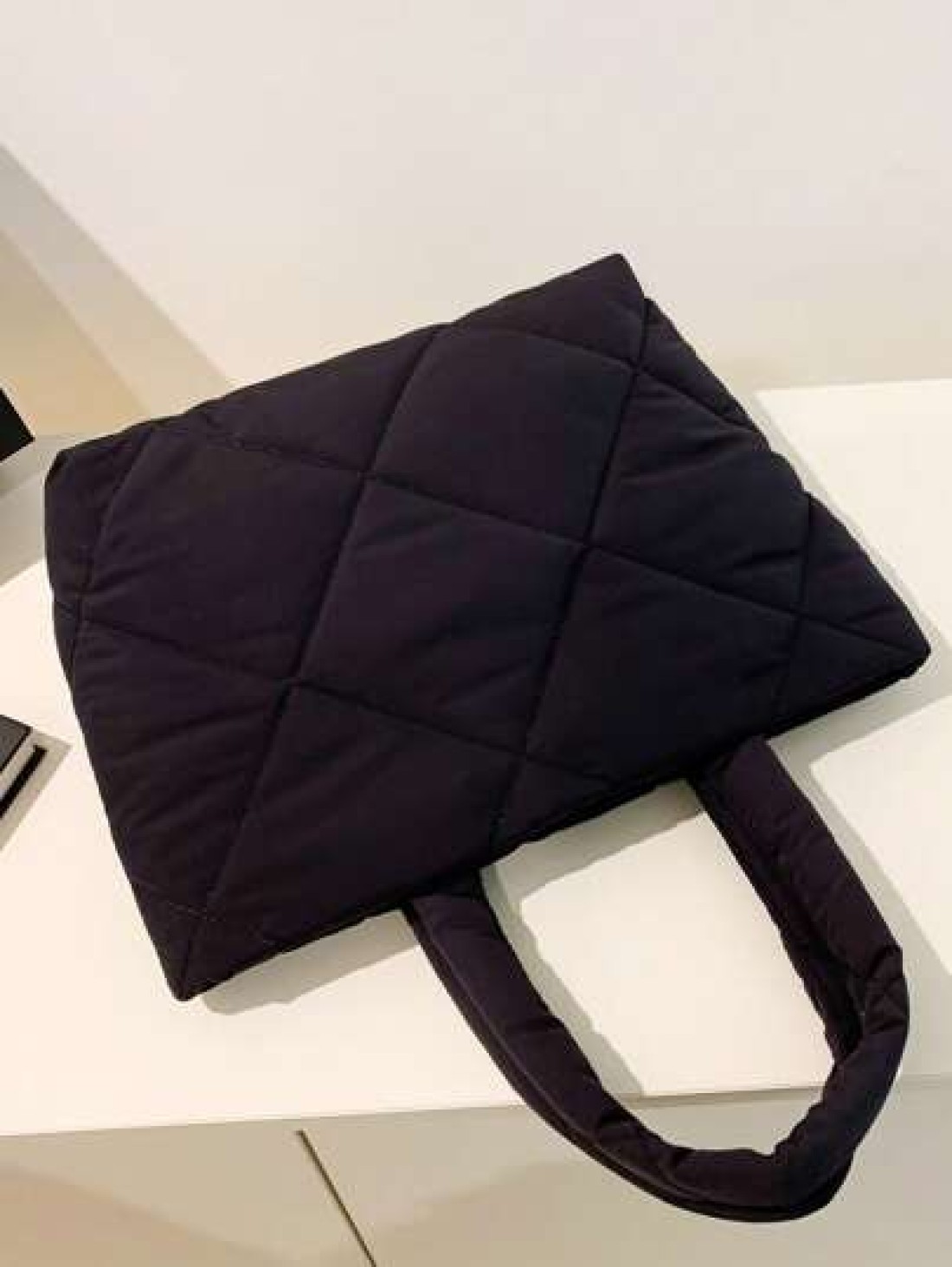 Fashion Lingge Quilted Embroidery Shopping Bag Shoulder Tote Bag Versatile Business Casual Black Bag School Supplies Outdoors Travel Outings Sports Holiday Teacher Gifts Vacation For Teen Girls For Sc