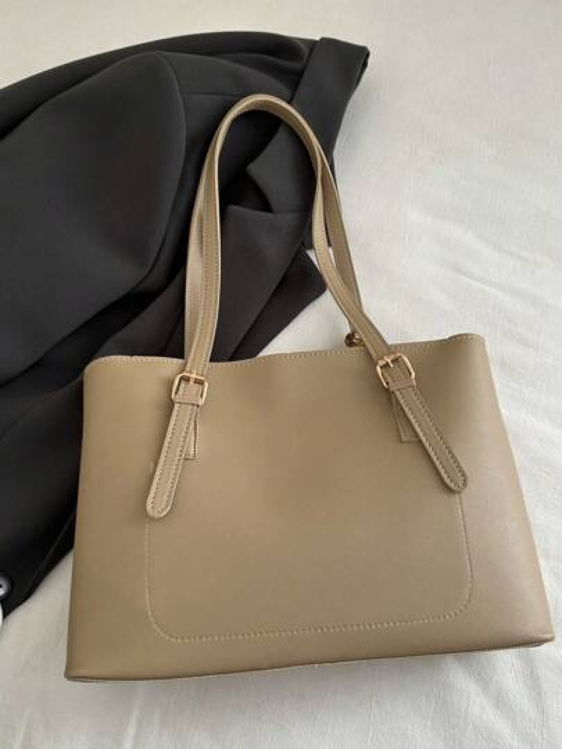 New Fashionable Lightweight Luxury Solid Color High End Versatile Women Shoulder Tote Bag
