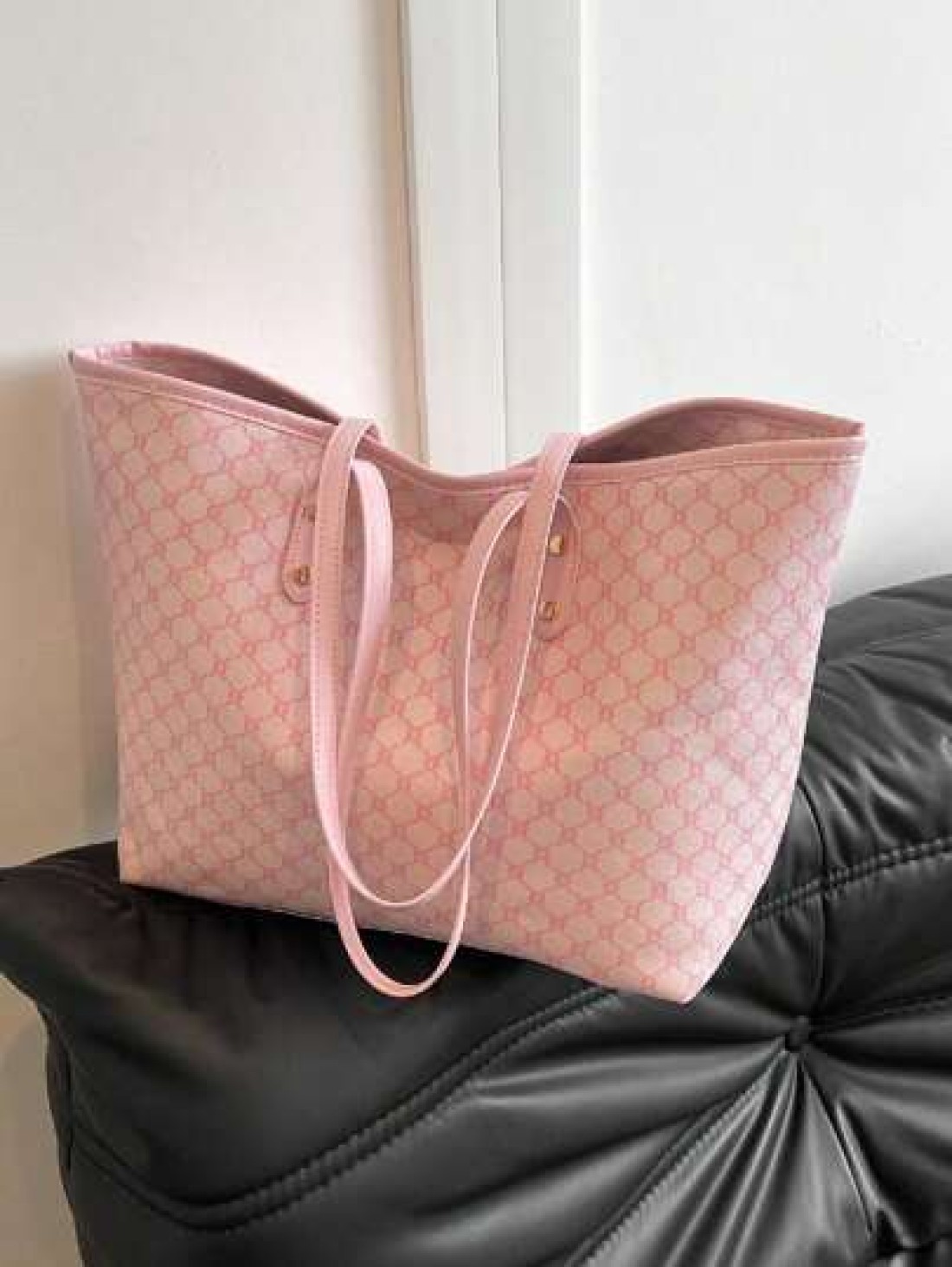 Fashion Versatile Minimalist Geometric Print Luxurious Tote Bag