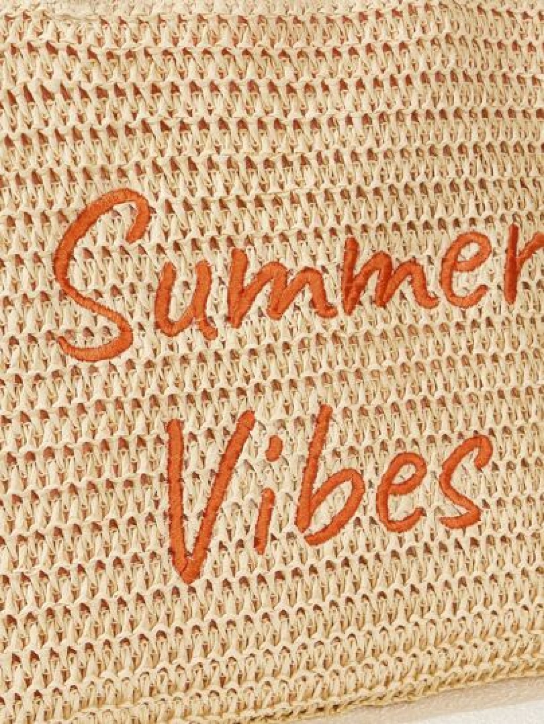 SHEIN VCAY Large Capacity Letter Graphic Straw Bag Woven Bag Perfect For Summer Beach Travel Vacation For Outdoor Holiday Picnic Summer Essentials Perfect For Vacation HolidaySchool Bag School Handbag