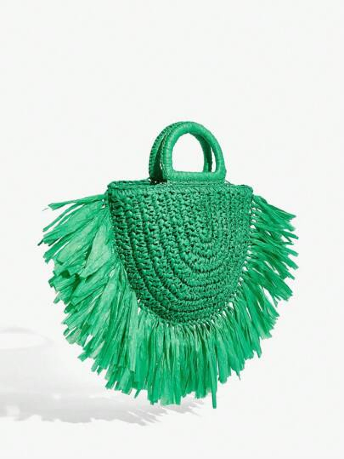 SHEIN SXY Ladies Women Top Handle Bags Straw Bag Tassel Fashionable Elegant Simple Personality For Beach Vacation Holiday Summer Seaside Green