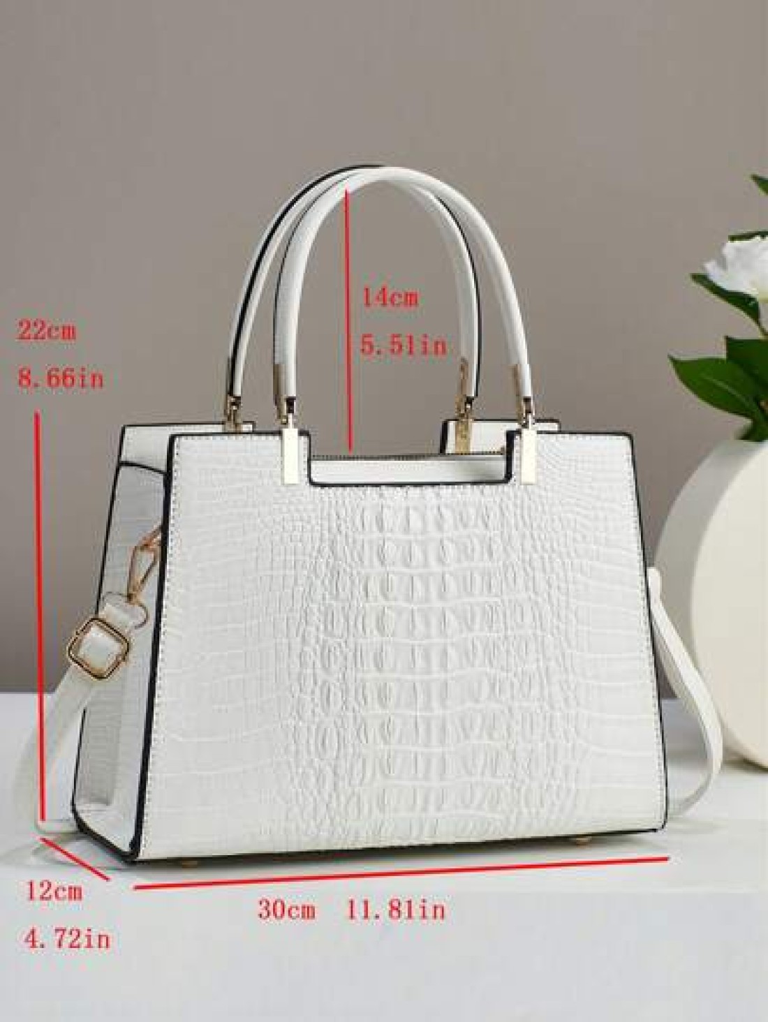 New Crocodile Print Fashionable Elegant Ladies Tote Bag With Casual Style Large Capacity And Detachable Shoulder Strap Best Mothers Day Gift Ideas Mother Day Gifts Mom Gifts Mommy s Essentials Mommy B