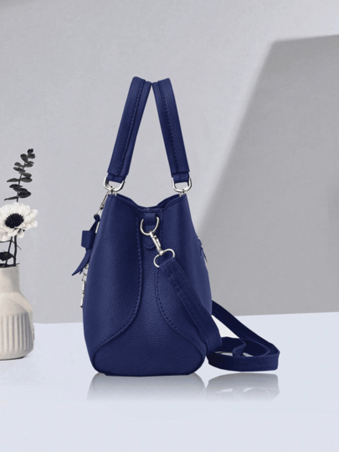 2pcs 1pc Women Solid Color Handbag Wallet Set With PU Leather Bow Pendant Zipper Closure Great Mother s Day Valentine s Day Gift Elegant Women Tote Bag Shoulder Bag Cross Body Bag Large Capacity Purse