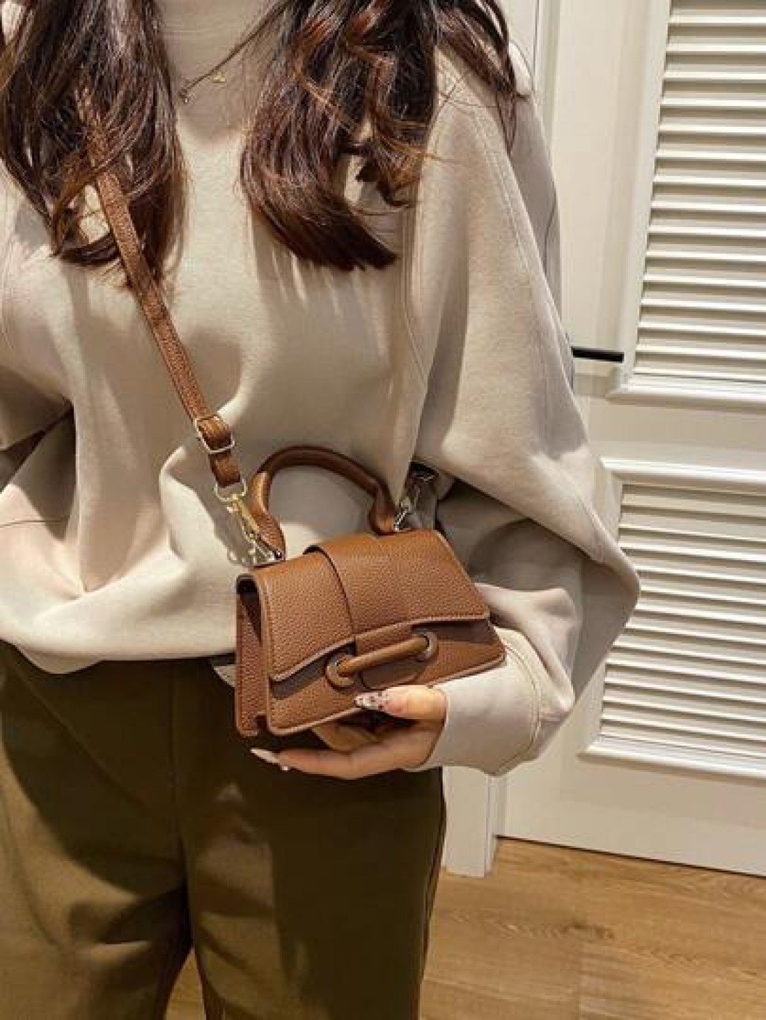 Fashion Small Square Bag Minimalist Chic Mini Handbag Versatile Fashion Shoulder Crossbody Bag Floral Pattern For Women