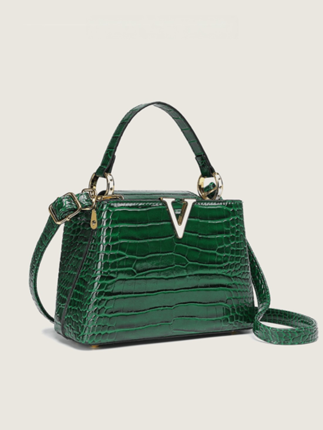 Luxury Brand Women s Handbag Crocodile Texture High Quality Shoulder Bag 2025 New Fashion Versatile Large Capacity Tote Bag Retro Casual Street Wear Minimalist Celebrity Style Glossy Shoulder Bag Blac