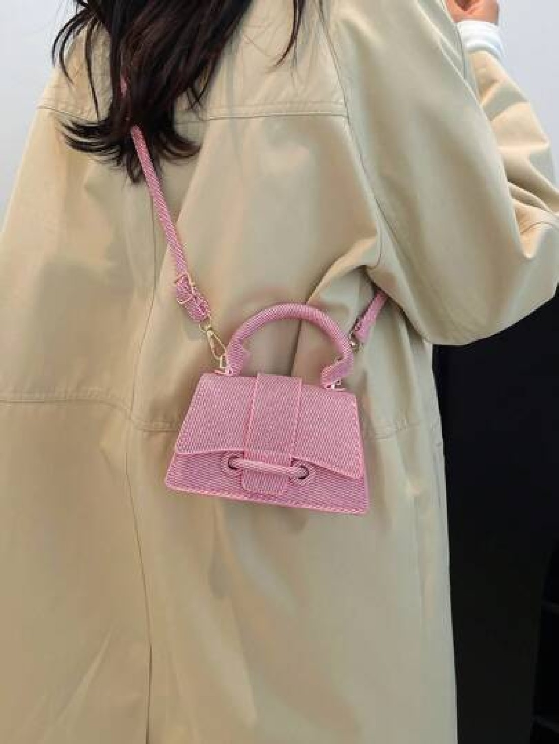 Mini Square Handbag Fashionable High Quality Makeup Bag New Solid Color Versatile Tote Bag Women Purse