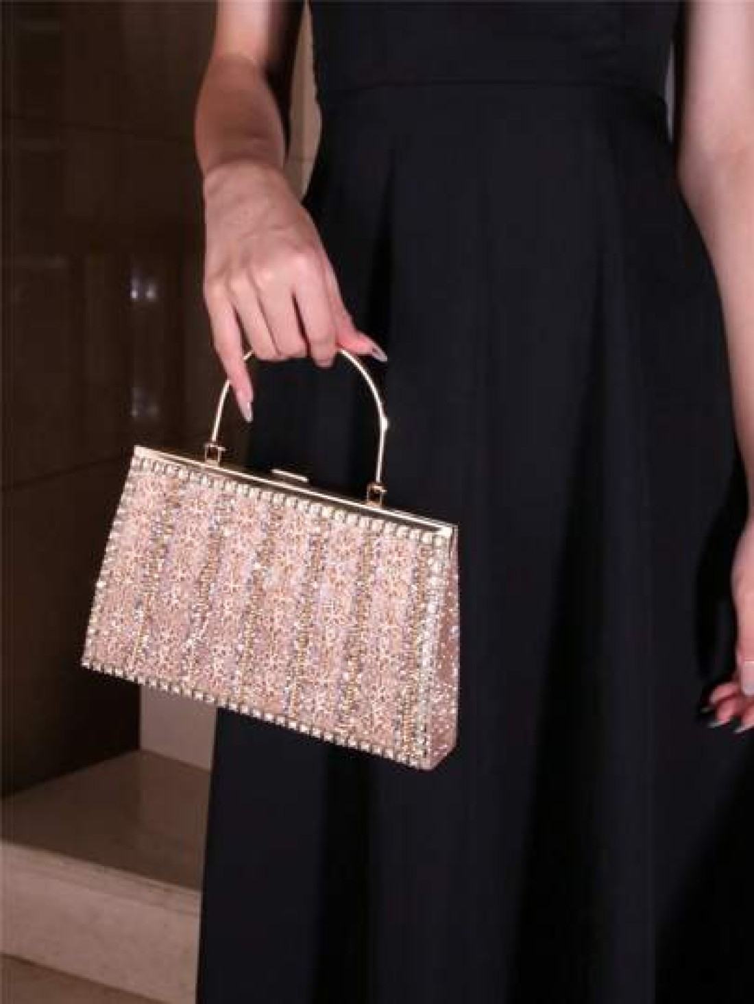 Diamond Rhinestone Glitter Handbag Crossbody Shoulder Clutch Purse Glamorous Elegant For Wedding Party Birthday Daily Use