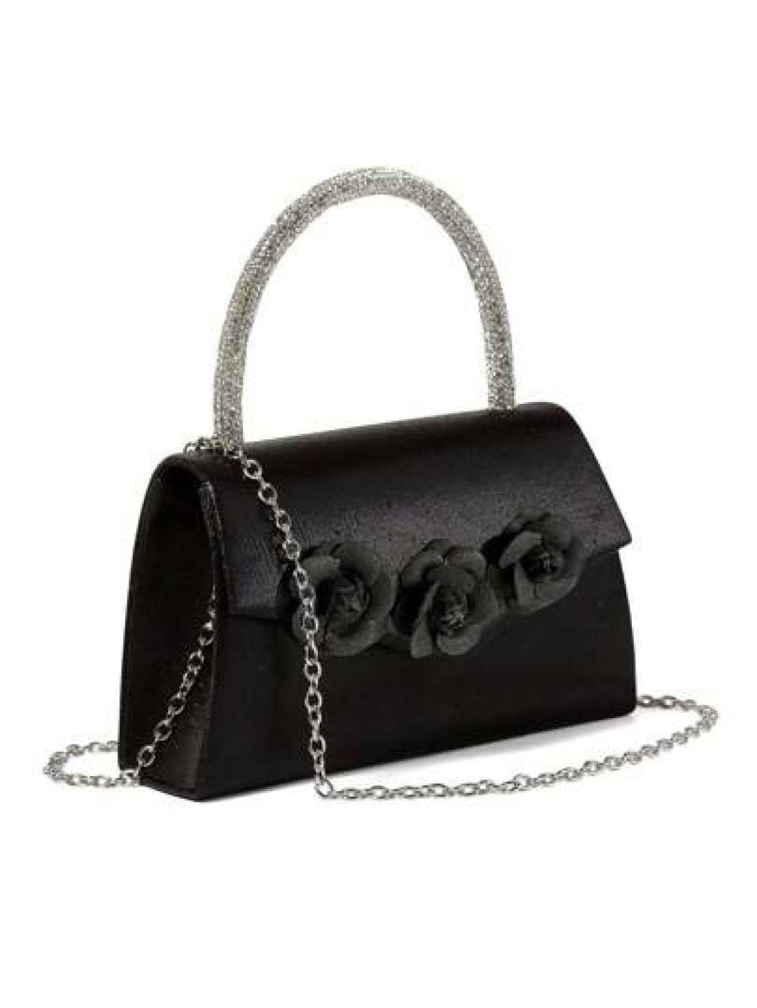 1pc Sparkling Evening Clutch Bag Meticulously Designed With Rhinestones On The Handle For Comfortable Grip Holds Essentials Like Phone Lipstick Powder Compact And Car Keys Suitable For Formal Occasion